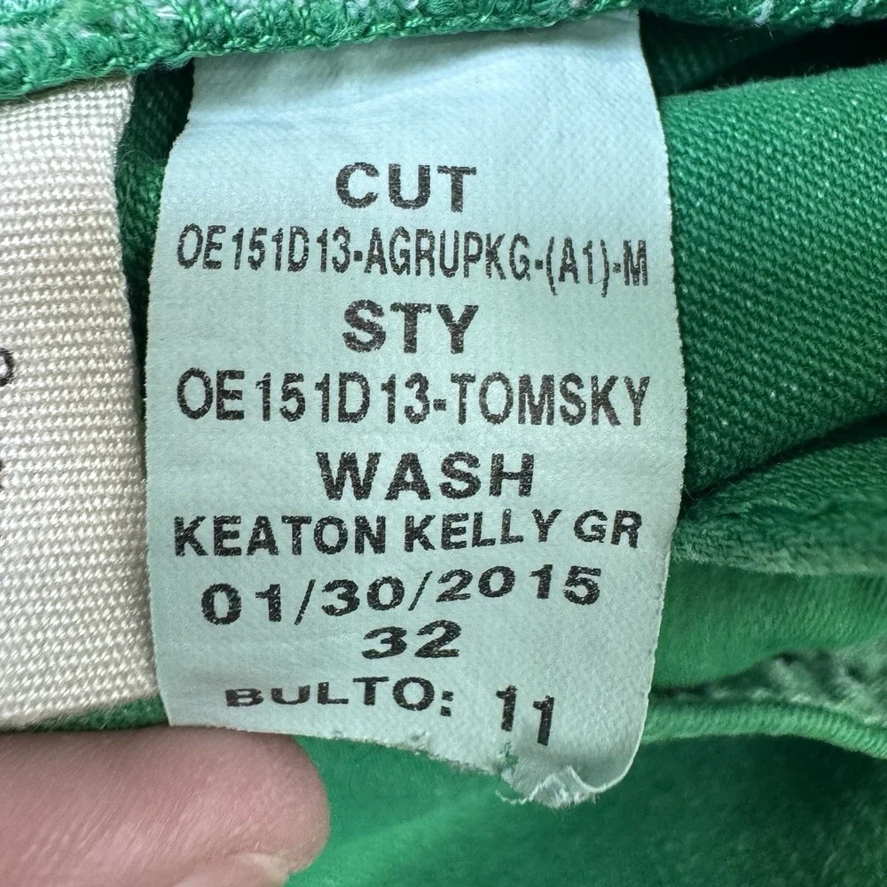 Polo Ralph Lauren Tomsky Skinny Jeans Womens 32 Green Stretch Mid Rise Pants